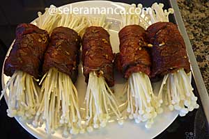 Masak Enoki Beef Roll Step 10 