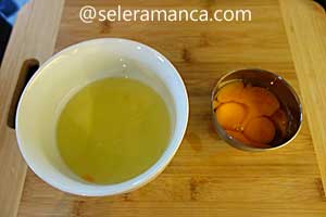 Putih dan Kuning Telur untuk Kaiserschmarrn