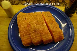 Masak Salmon Goreng Salad Sayuran Step 1
