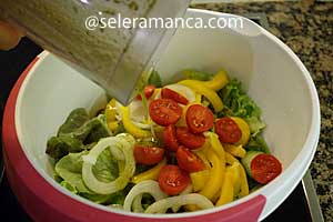 Masak Salmon Goreng Salad Sayuran Step 9